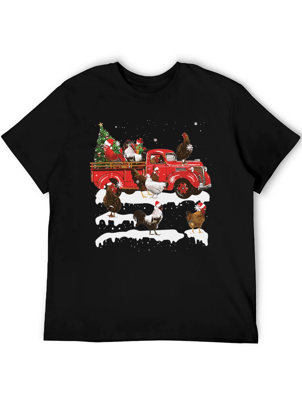 Festive Chicken Truck Graphic Tee