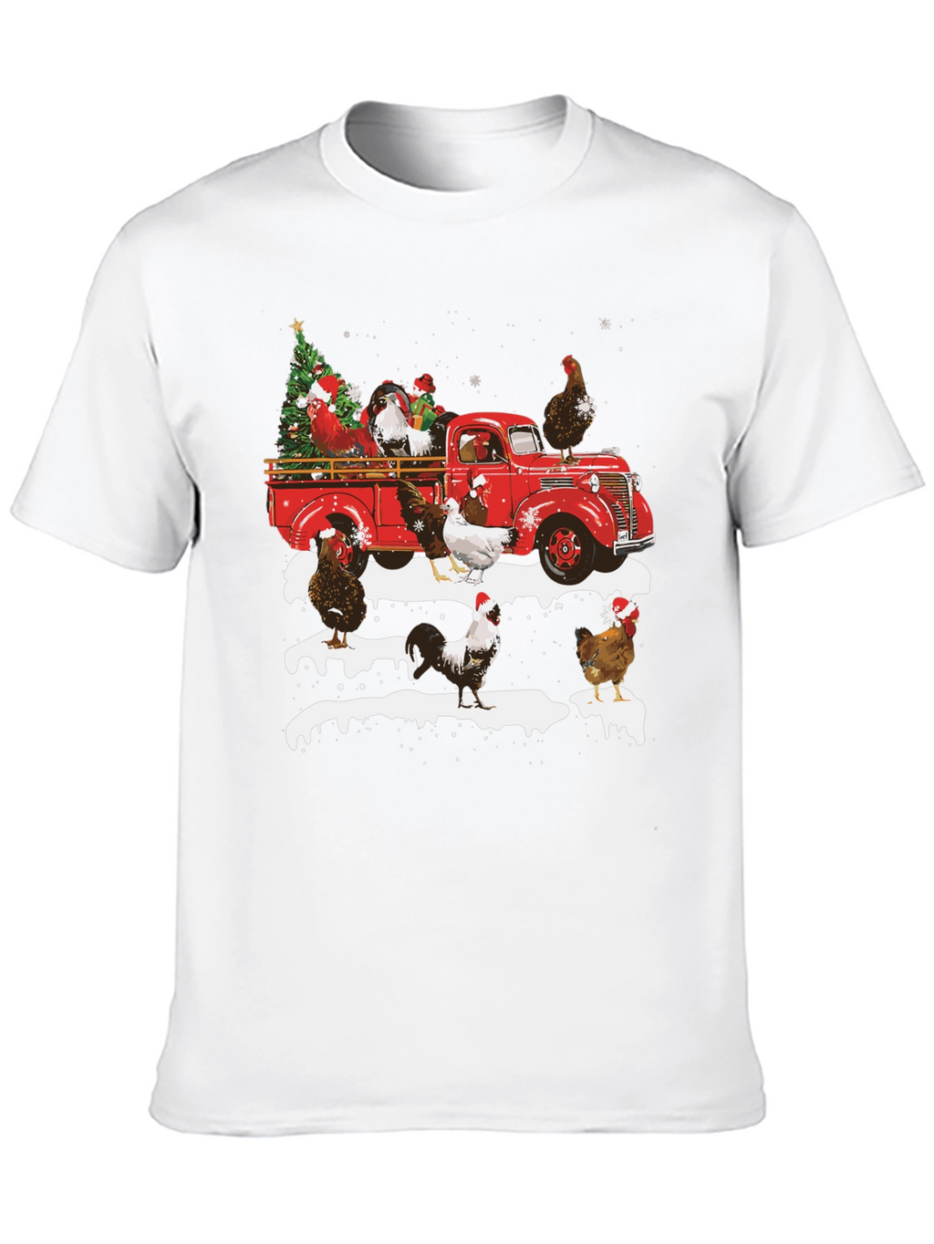 Festive Chicken Truck Graphic Tee