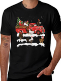 Festive Chicken Truck Graphic Tee