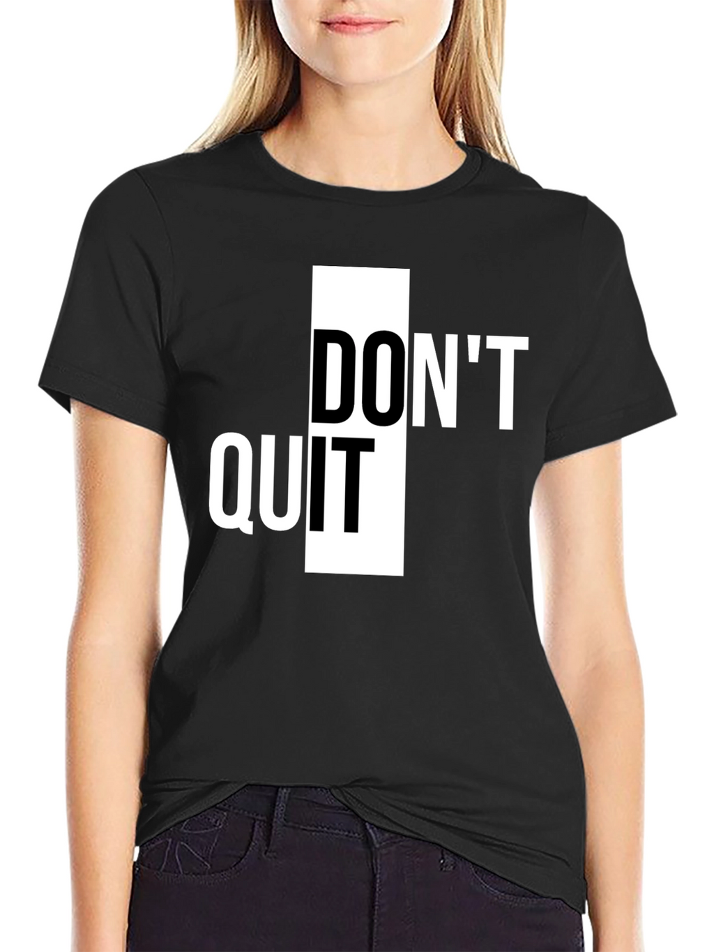 Dont Quit Inspiration Tee - Black Graphic T-Shirt