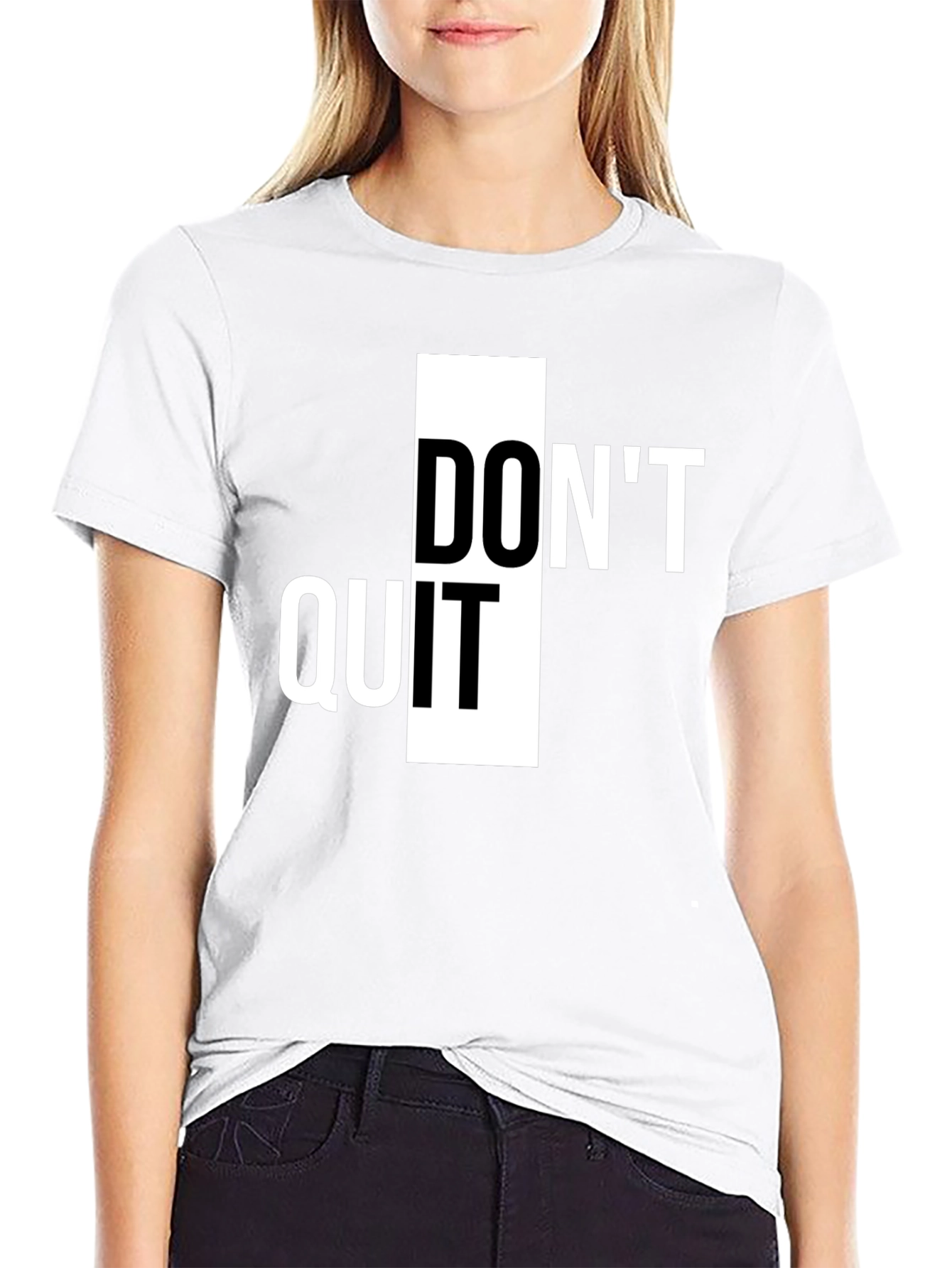 Dont Quit Inspiration Tee - Black Graphic T-Shirt