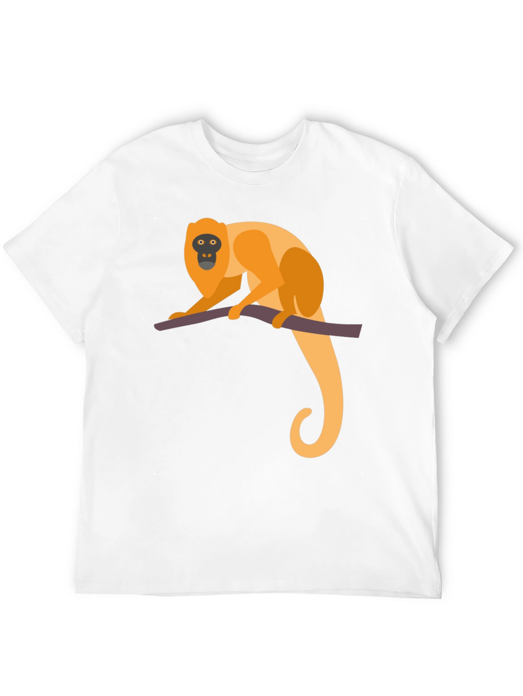 Monkey Graphic Tee - Black Cotton T-Shirt
