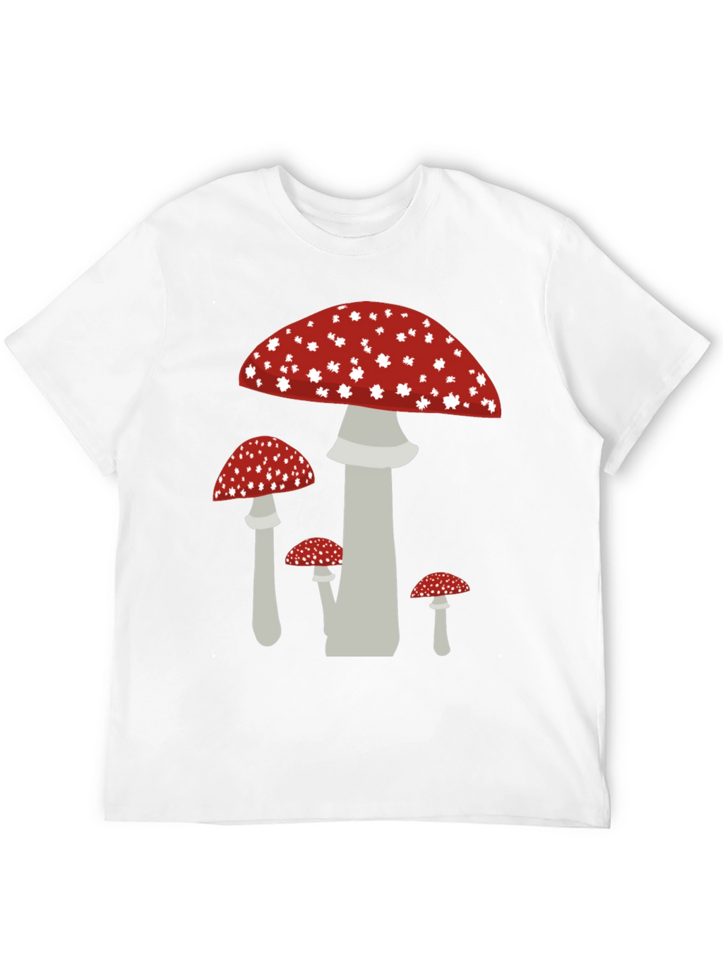Mushroom Graphic Tee - Funky Black Cotton T-Shirt
