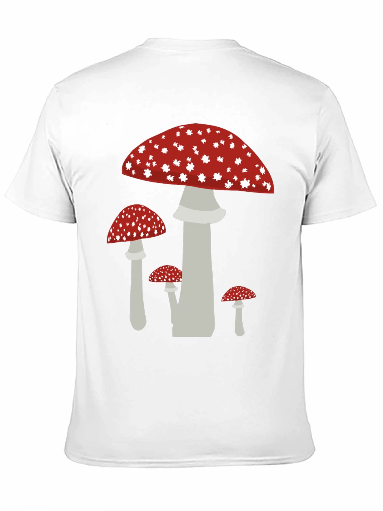 Mushroom Graphic Tee - Funky Black Cotton T-Shirt