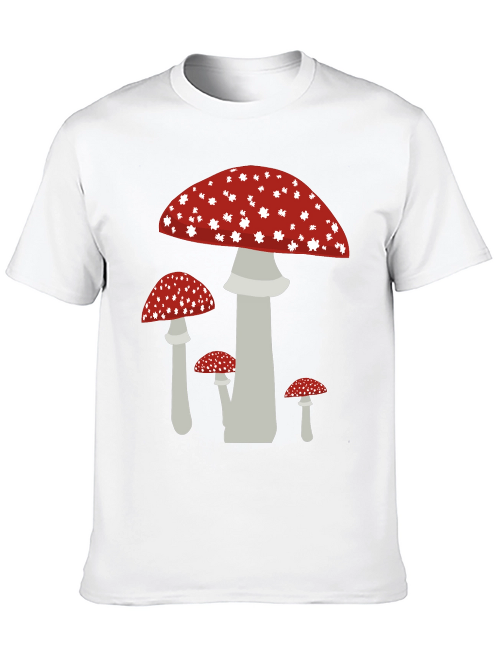 Mushroom Graphic Tee - Funky Black Cotton T-Shirt