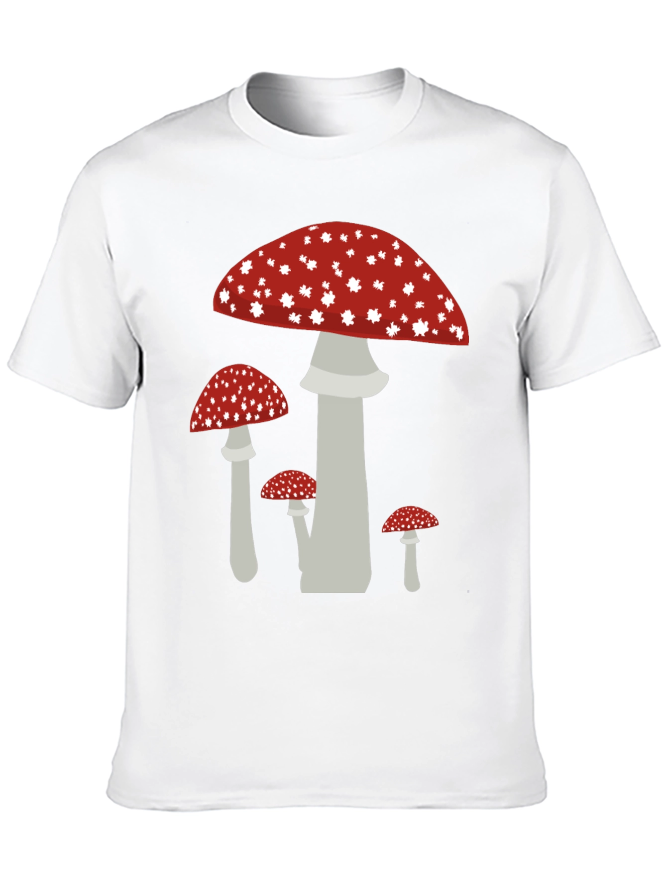 Mushroom Graphic Tee - Funky Black Cotton T-Shirt