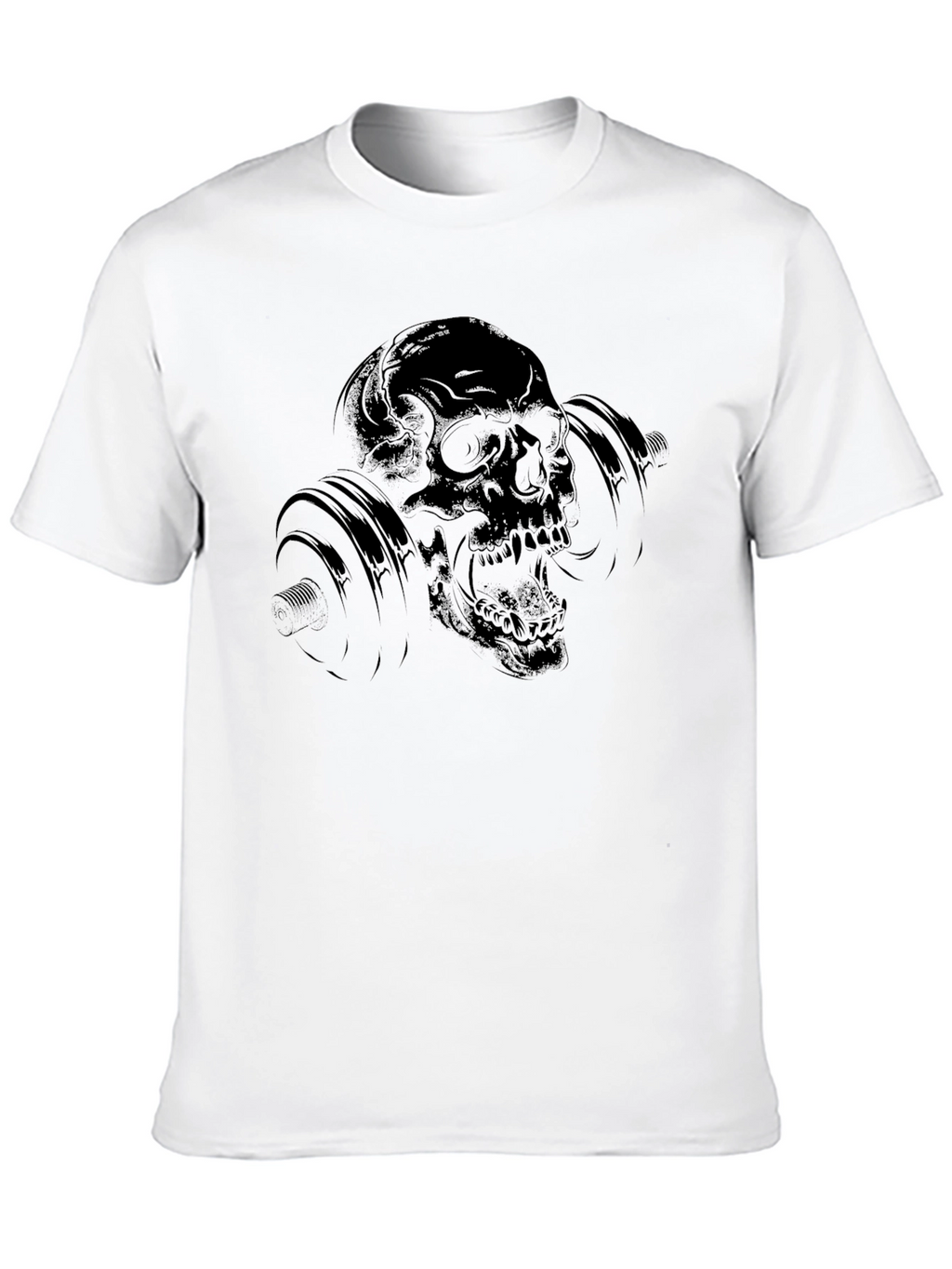 Skull Barbell Graphic T-Shirt