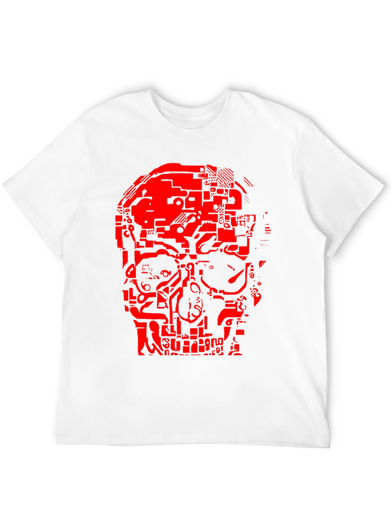 Tech Skull Graphic T-Shirt - Black