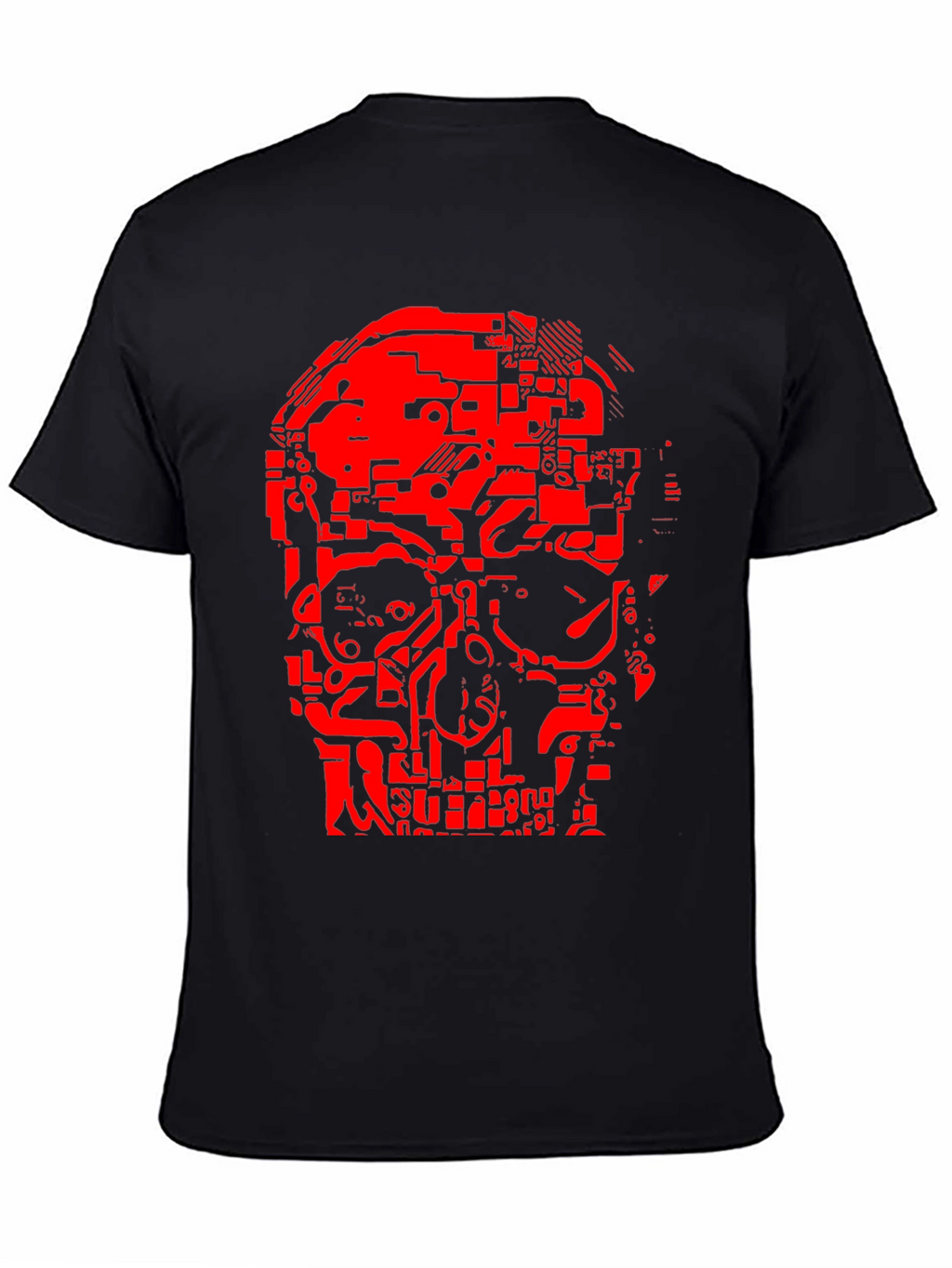 Tech Skull Graphic T-Shirt - Black