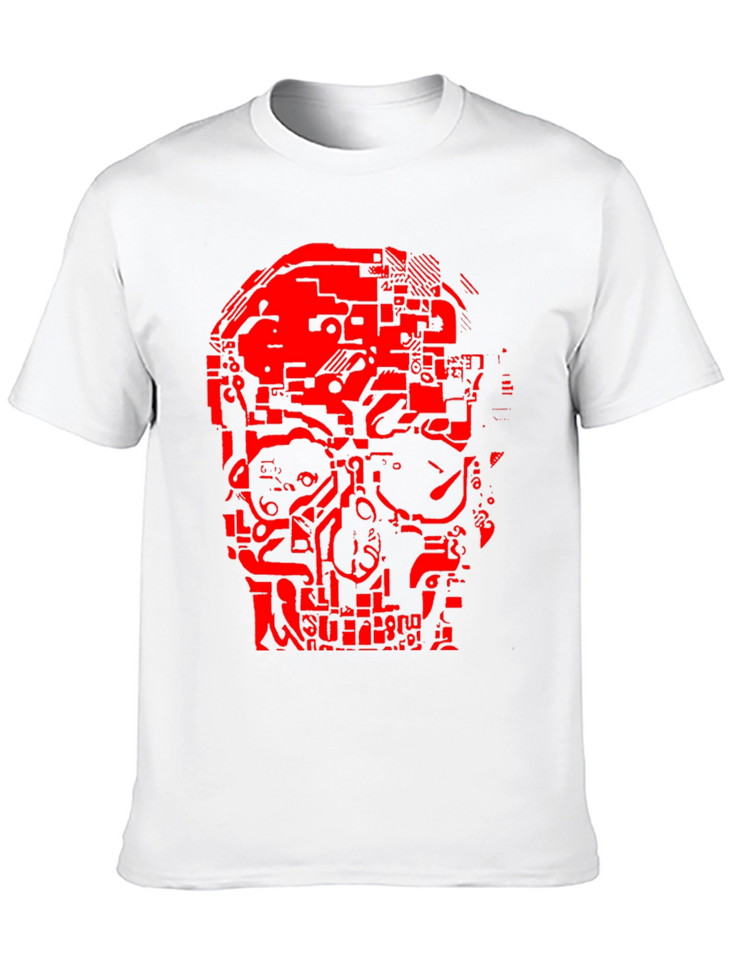 Tech Skull Graphic T-Shirt - Black