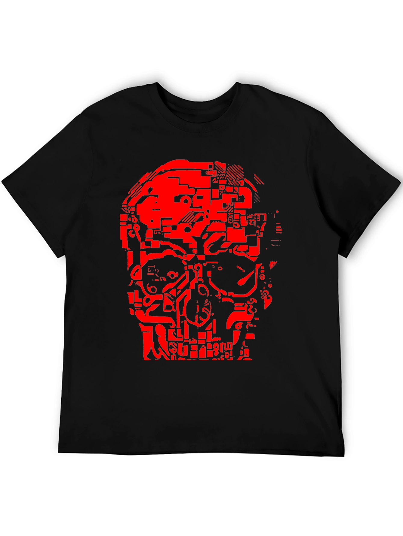 Tech Skull Graphic T-Shirt - Black