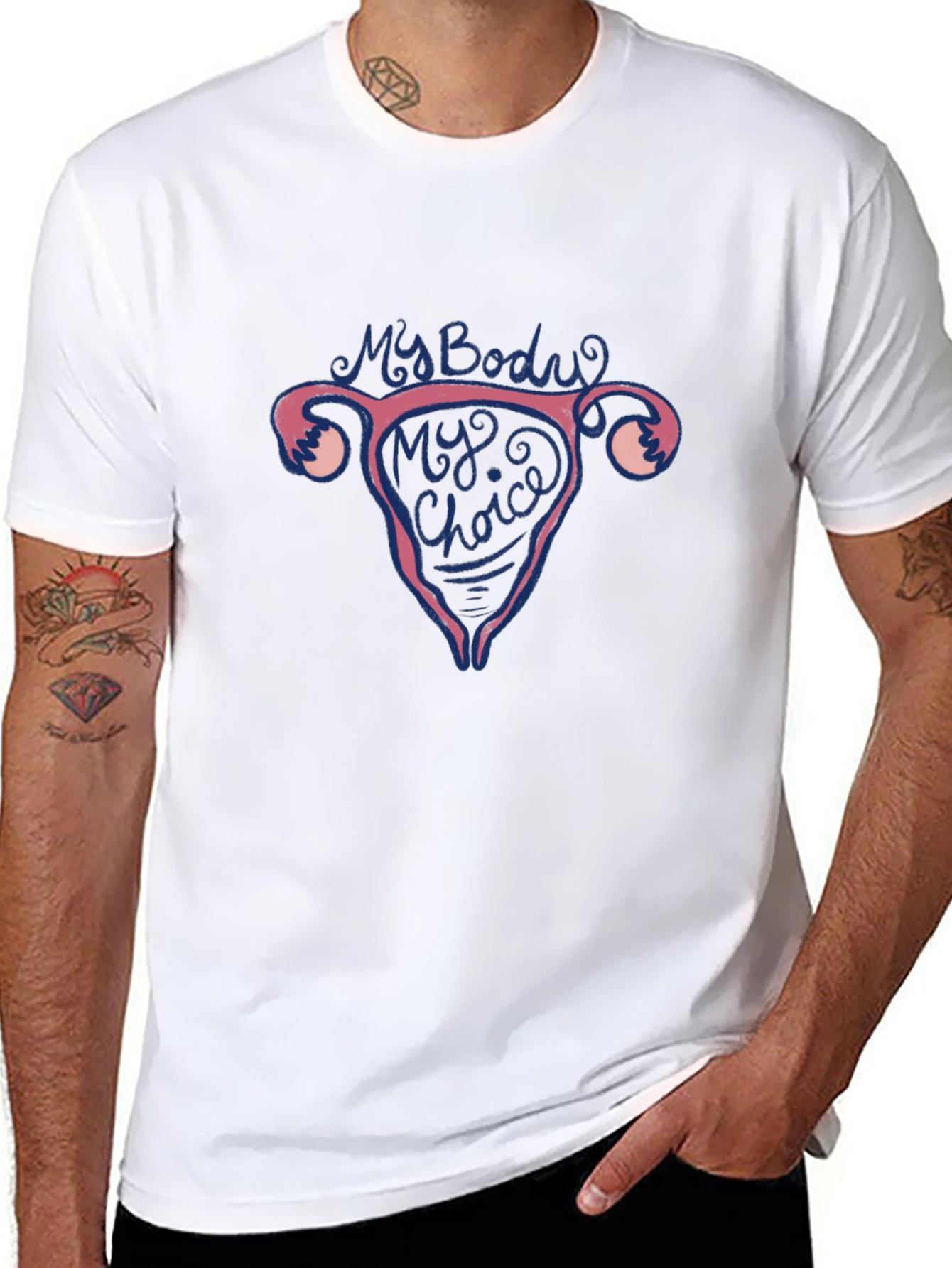 My Body My Choice Uterus Graphic T-Shirt
