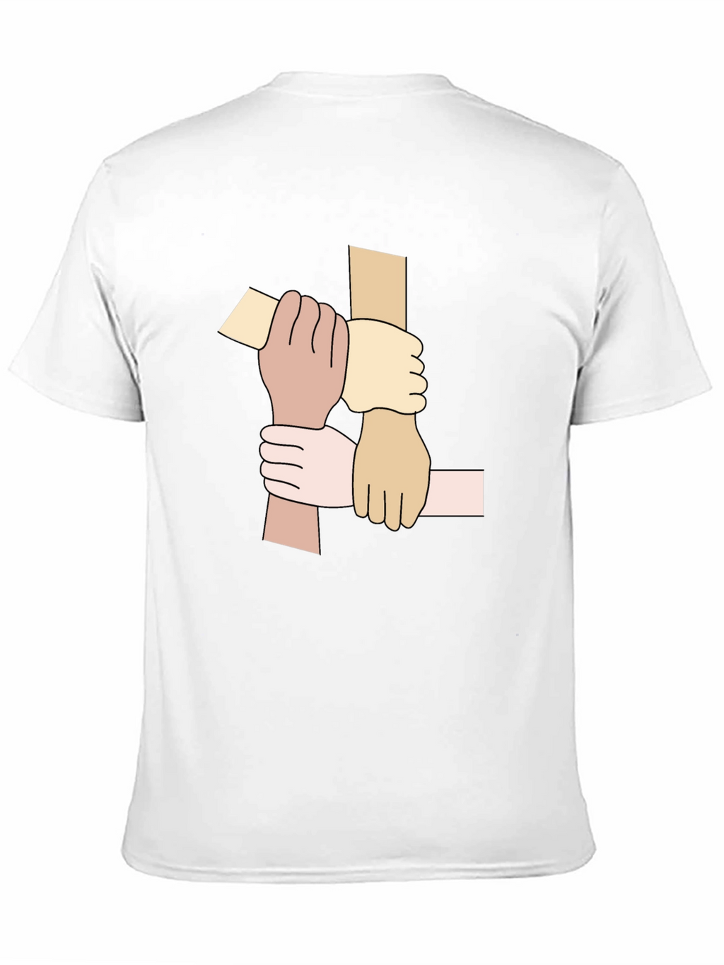 Unity Hands Graphic Tee - Black Cotton T-Shirt