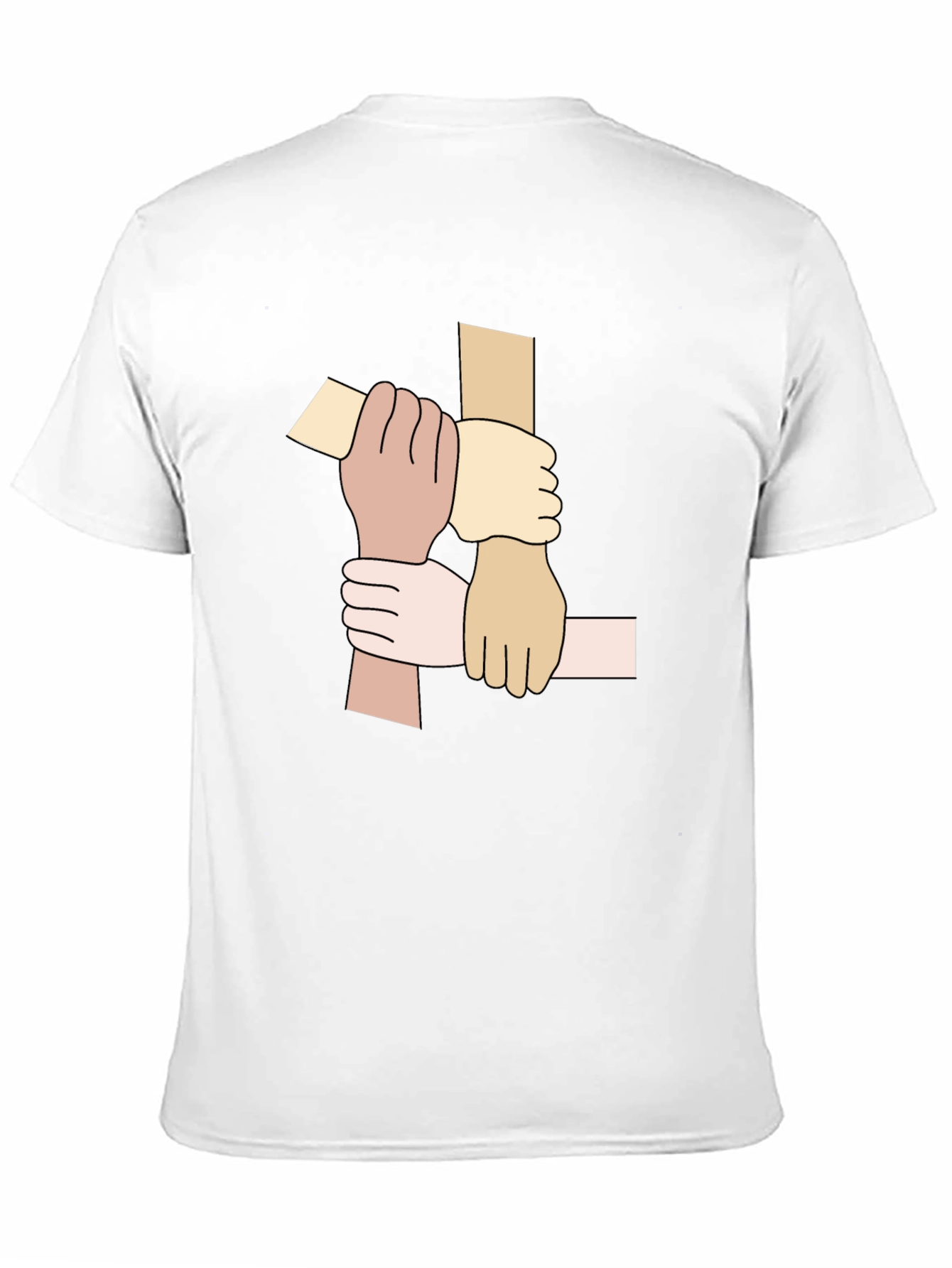 Unity Hands Graphic Tee - Black Cotton T-Shirt