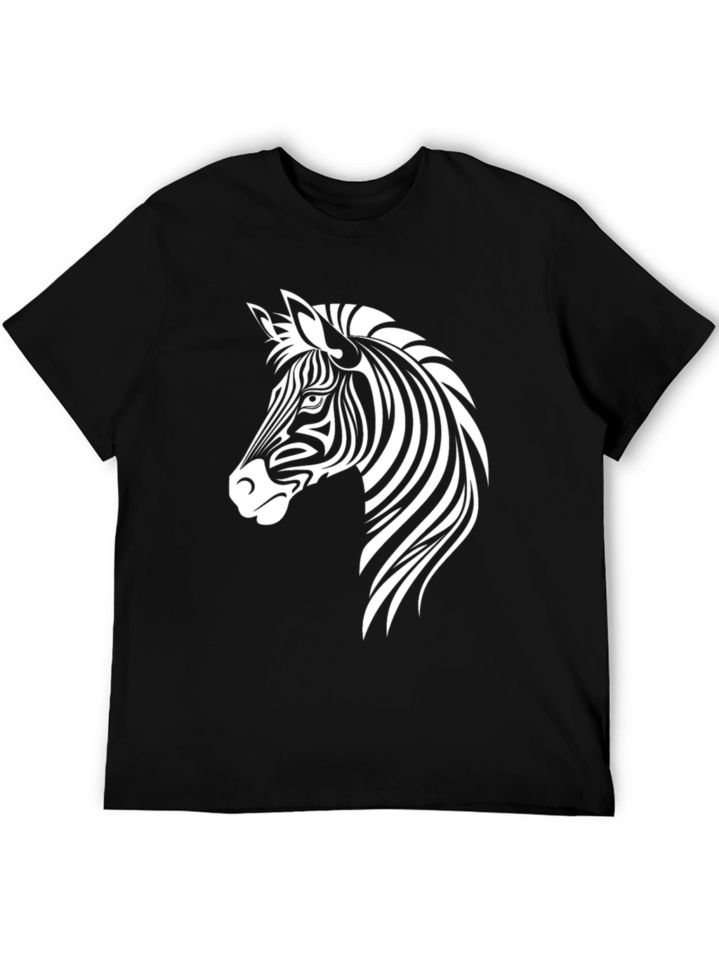 Zebra Graphic Black T-Shirt for Men