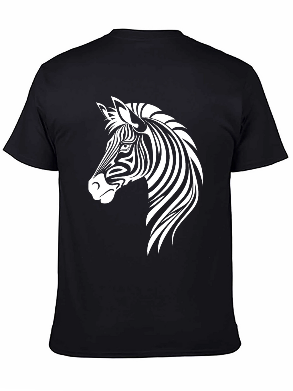 Zebra Graphic Black T-Shirt for Men