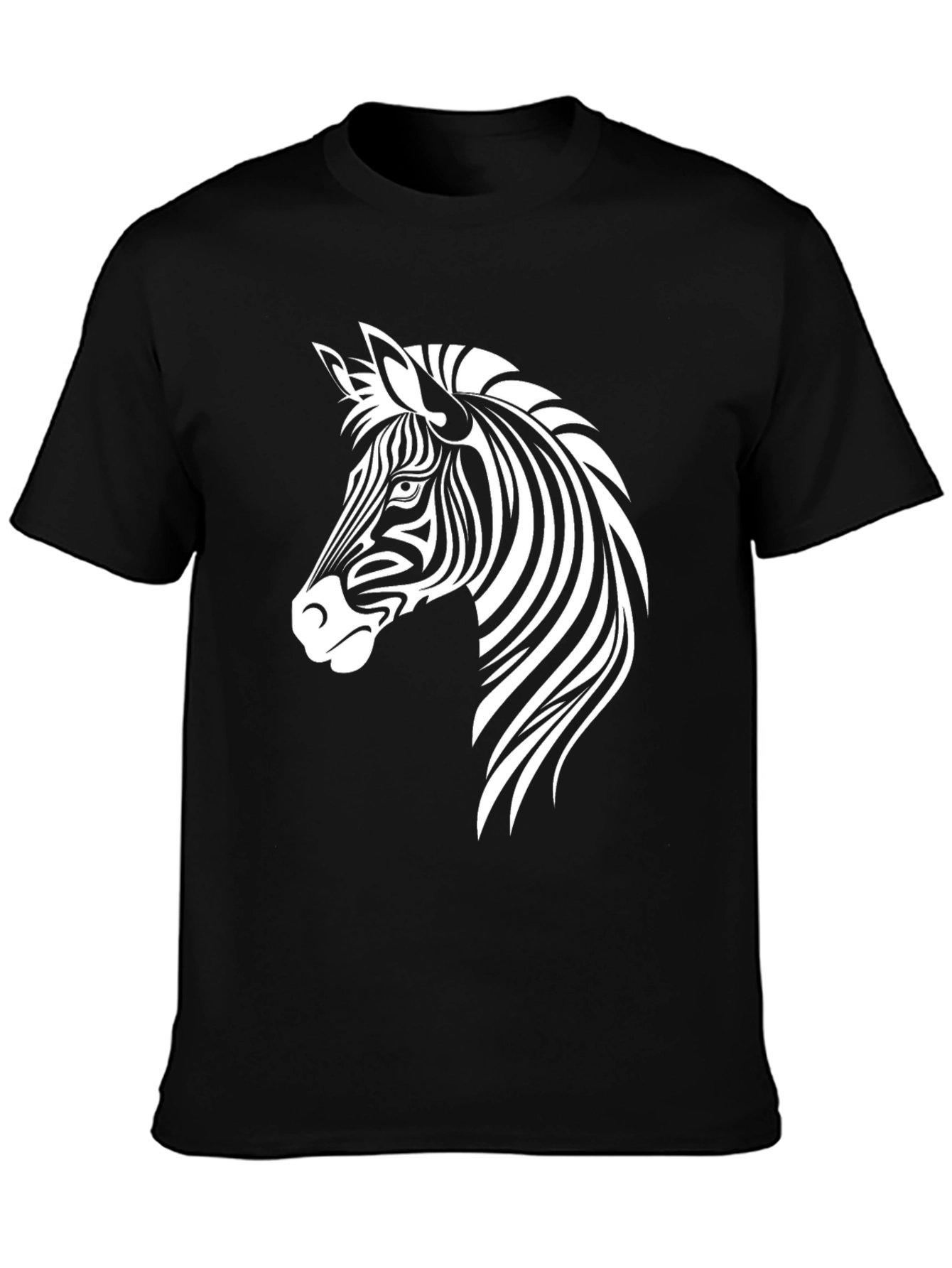 Zebra Graphic Black T-Shirt for Men