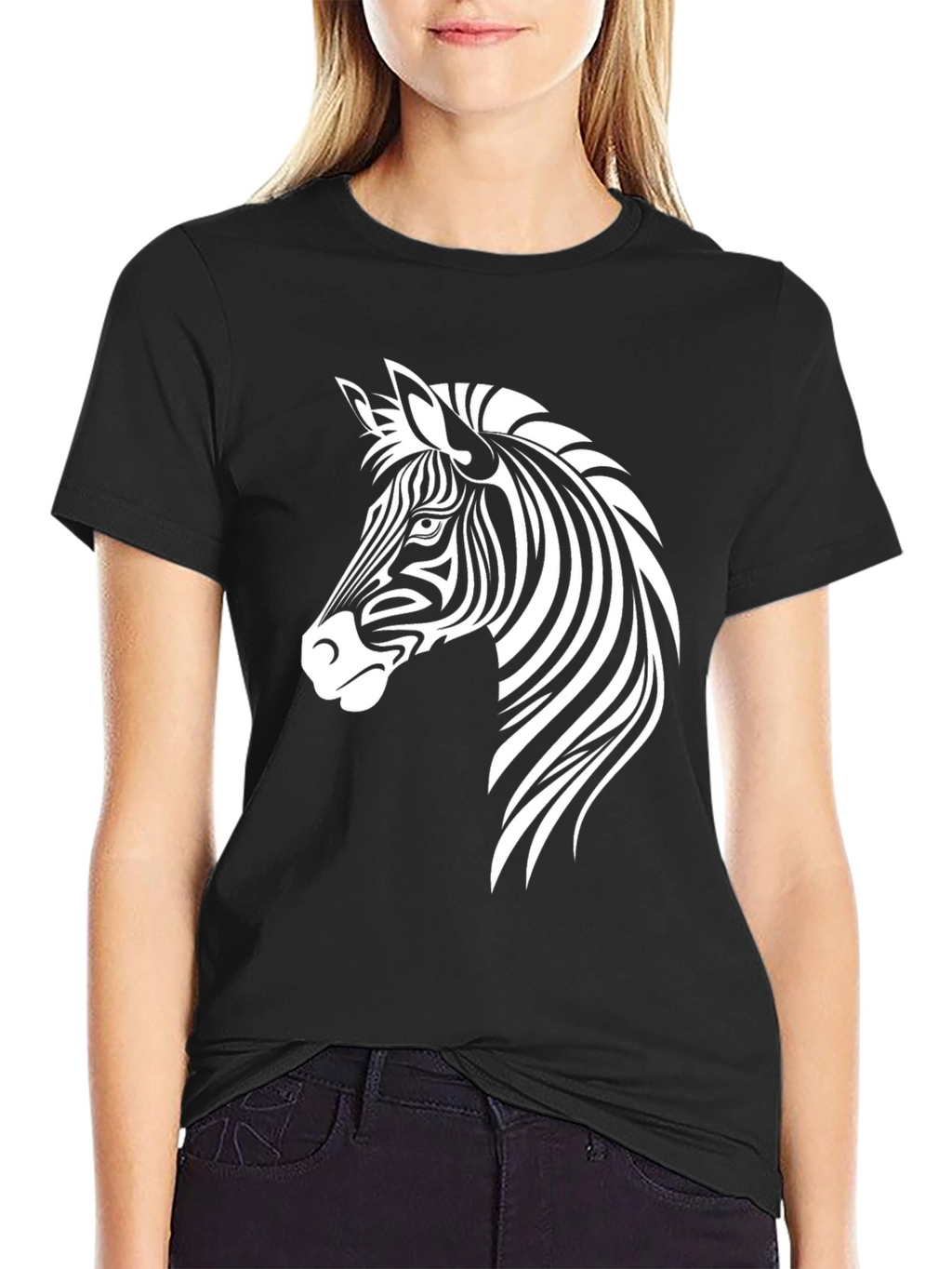 Zebra Graphic Black T-Shirt for Men
