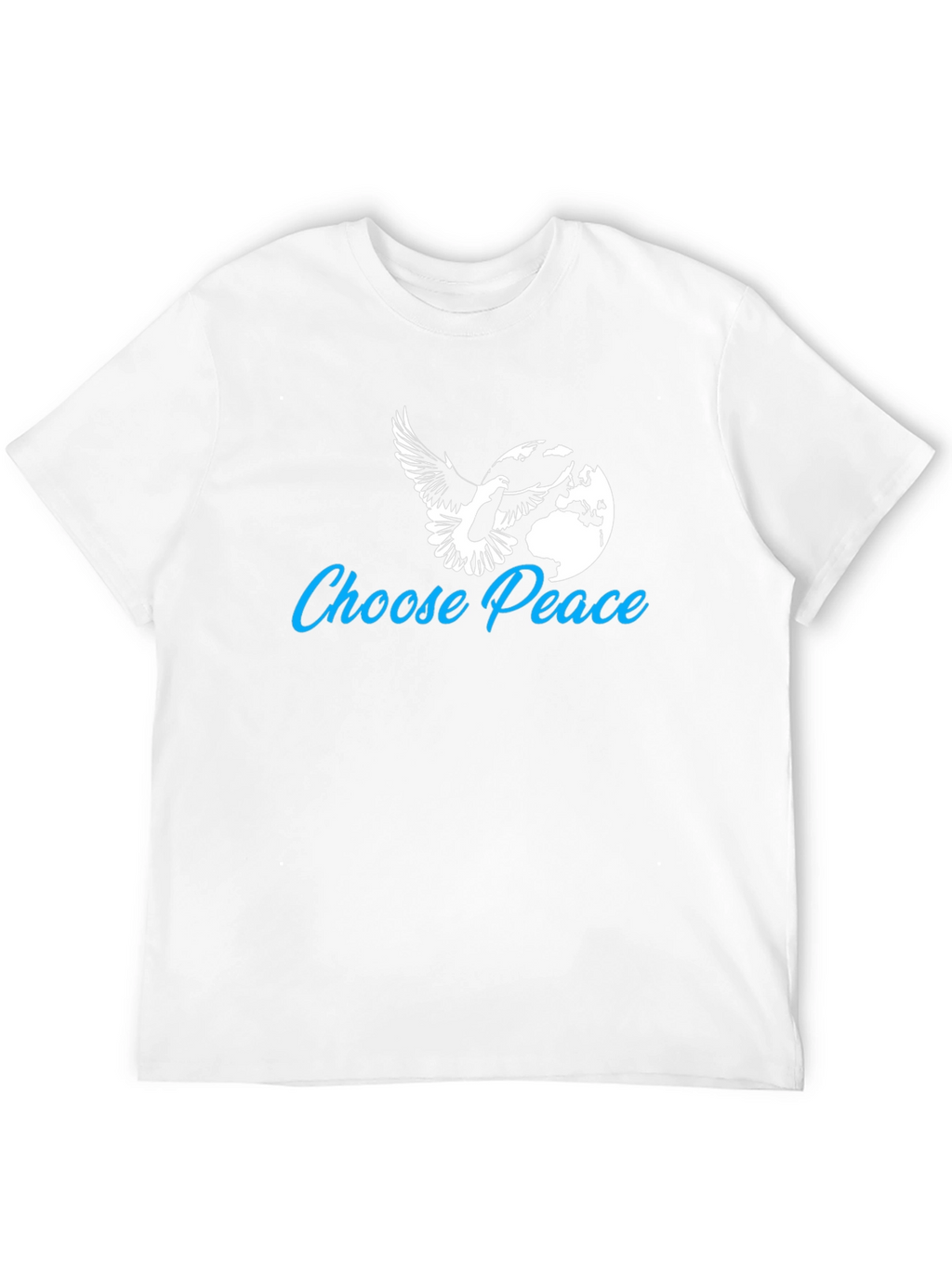 Choose Peace T-Shirt - Dove and Globe Graphic