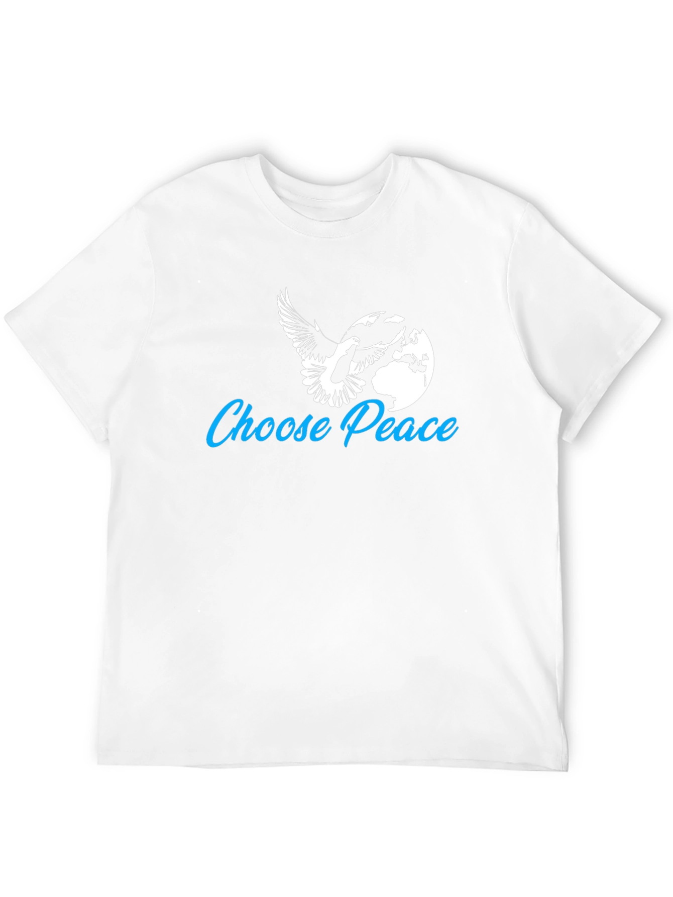 Choose Peace T-Shirt - Dove and Globe Graphic