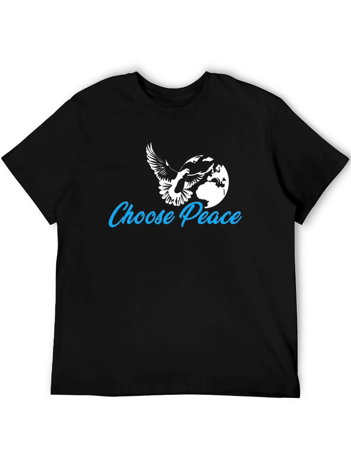 Choose Peace T-Shirt - Dove and Globe Graphic