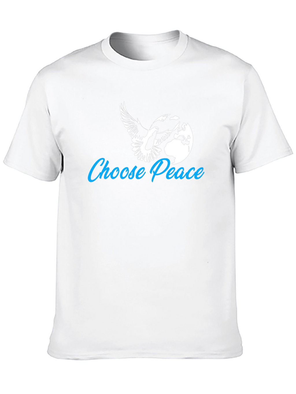 Choose Peace T-Shirt - Dove and Globe Graphic