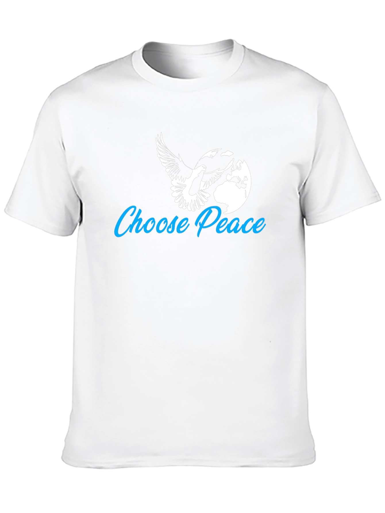 Choose Peace T-Shirt - Dove and Globe Graphic