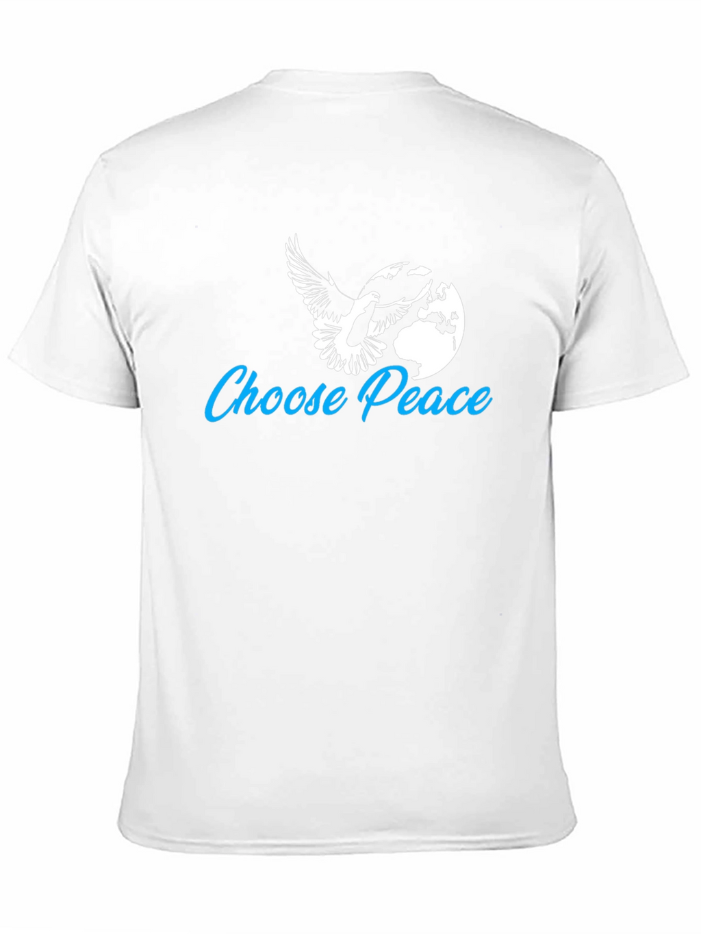 Choose Peace T-Shirt - Dove and Globe Graphic