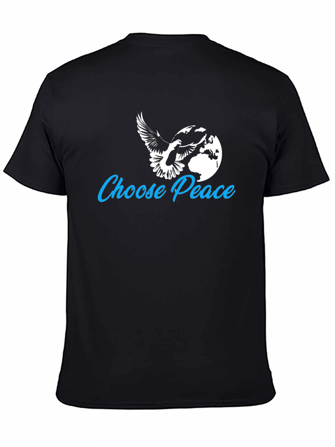 Choose Peace T-Shirt - Dove and Globe Graphic