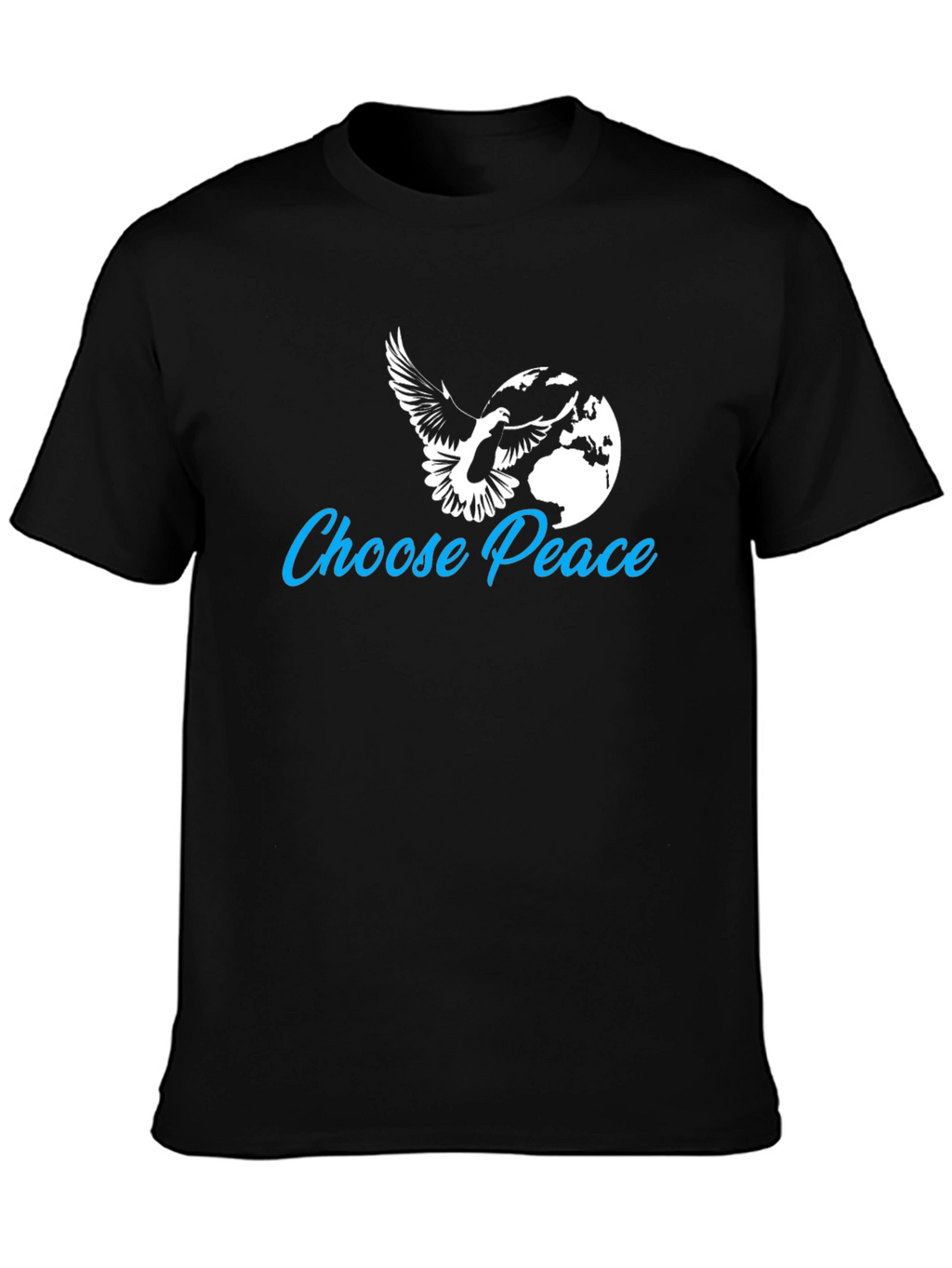 Choose Peace T-Shirt - Dove and Globe Graphic