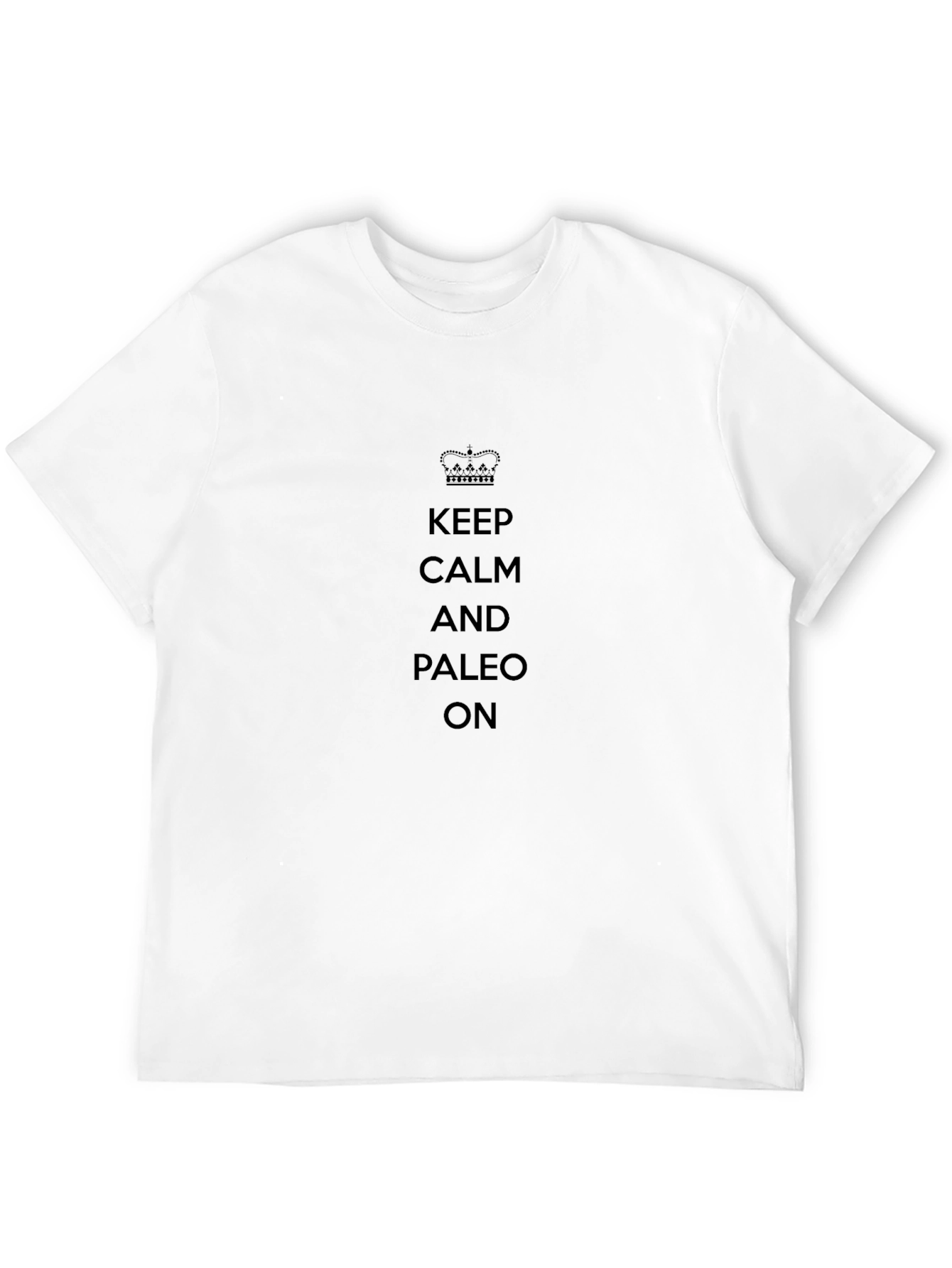 Keep Calm and Paleo On Black T-Shirt