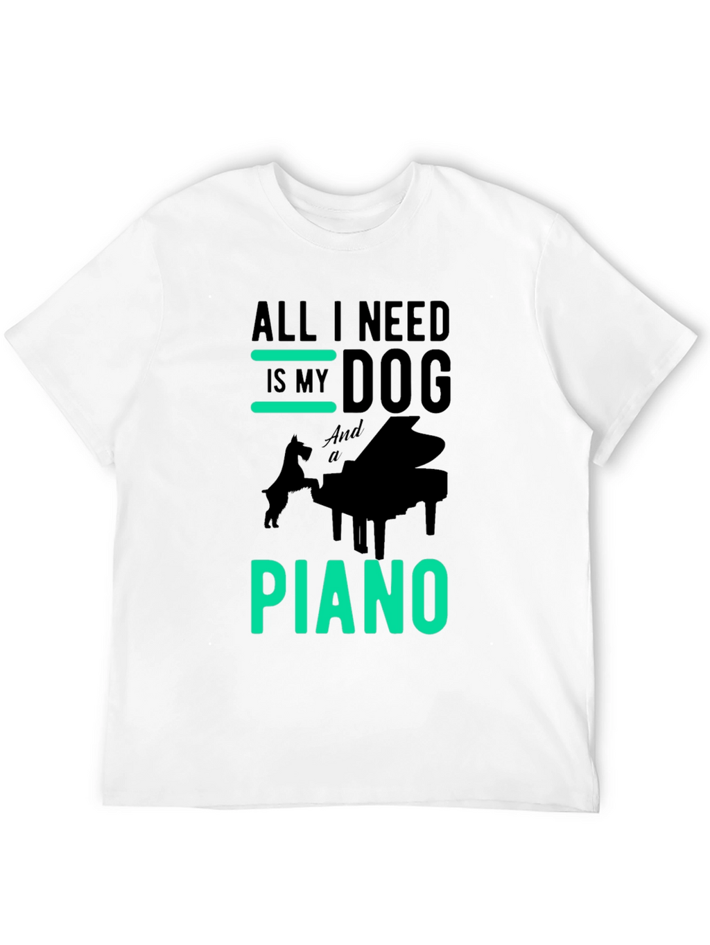 Dog & Piano Graphic Tee - All I Need