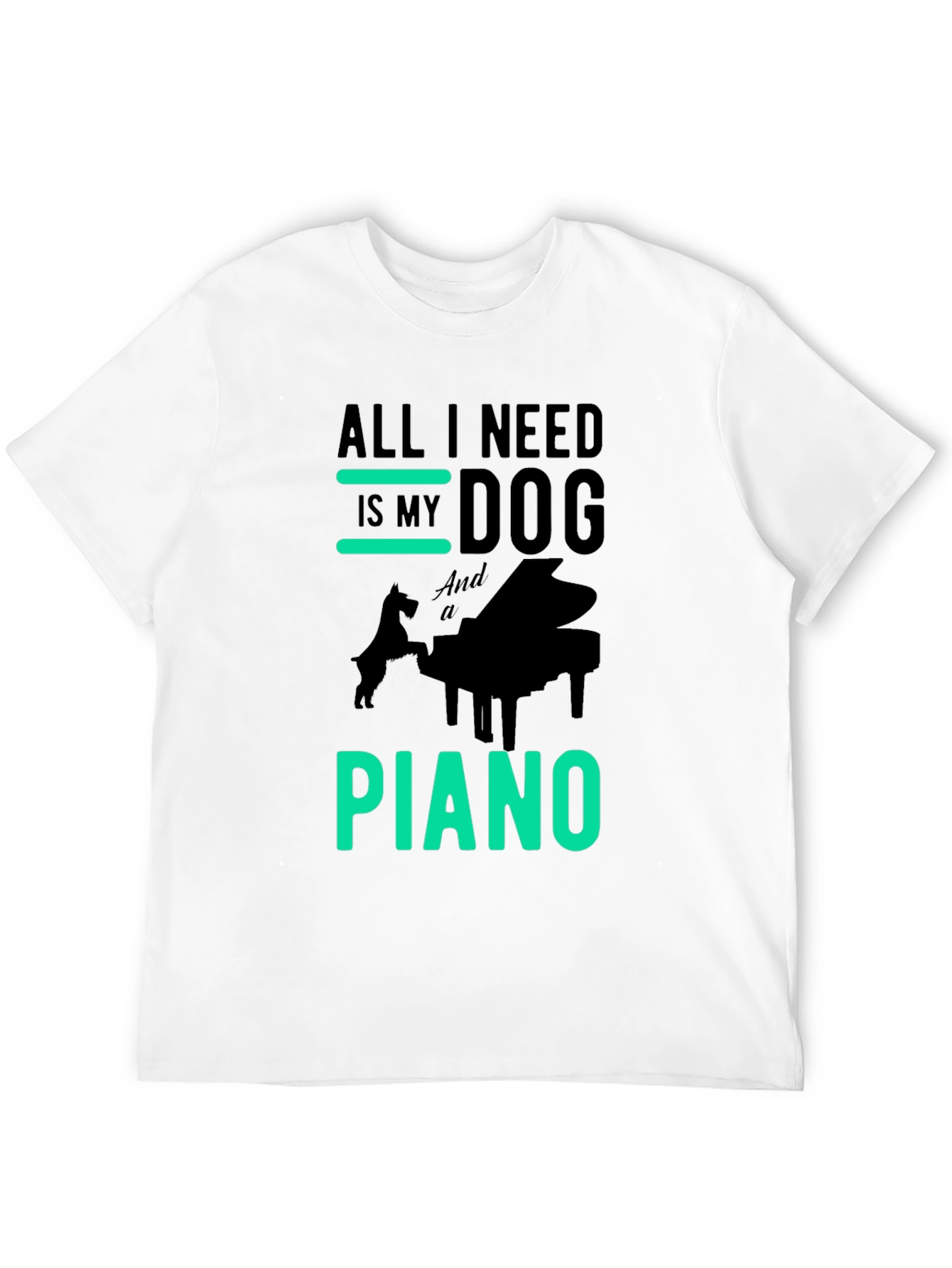 Dog & Piano Graphic Tee - All I Need