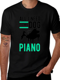 Dog & Piano Graphic Tee - All I Need
