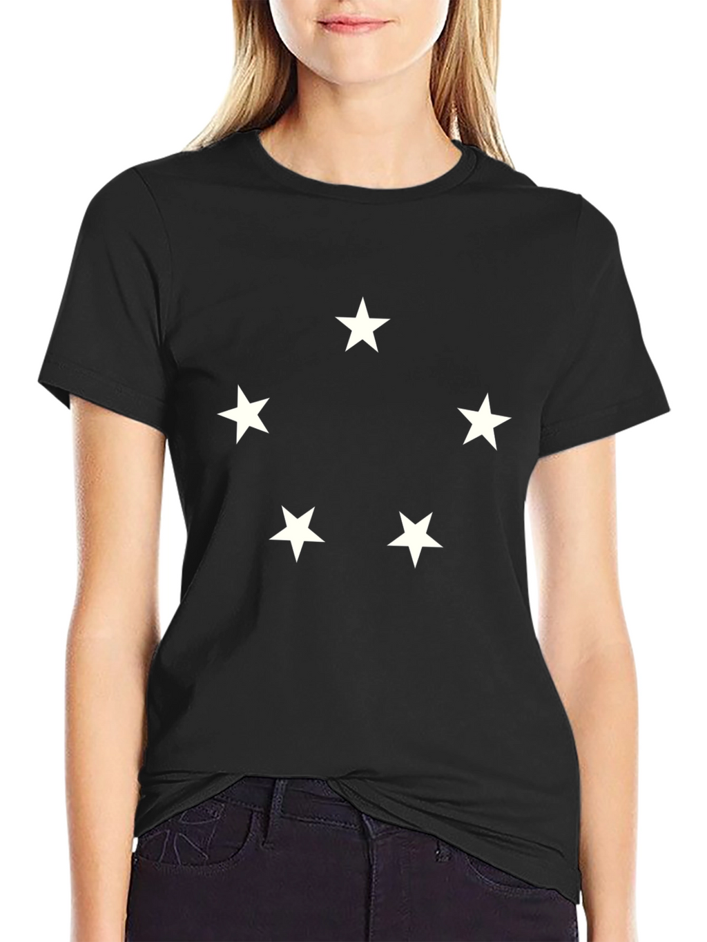 Starry Five Black T-Shirt | Casual Wear