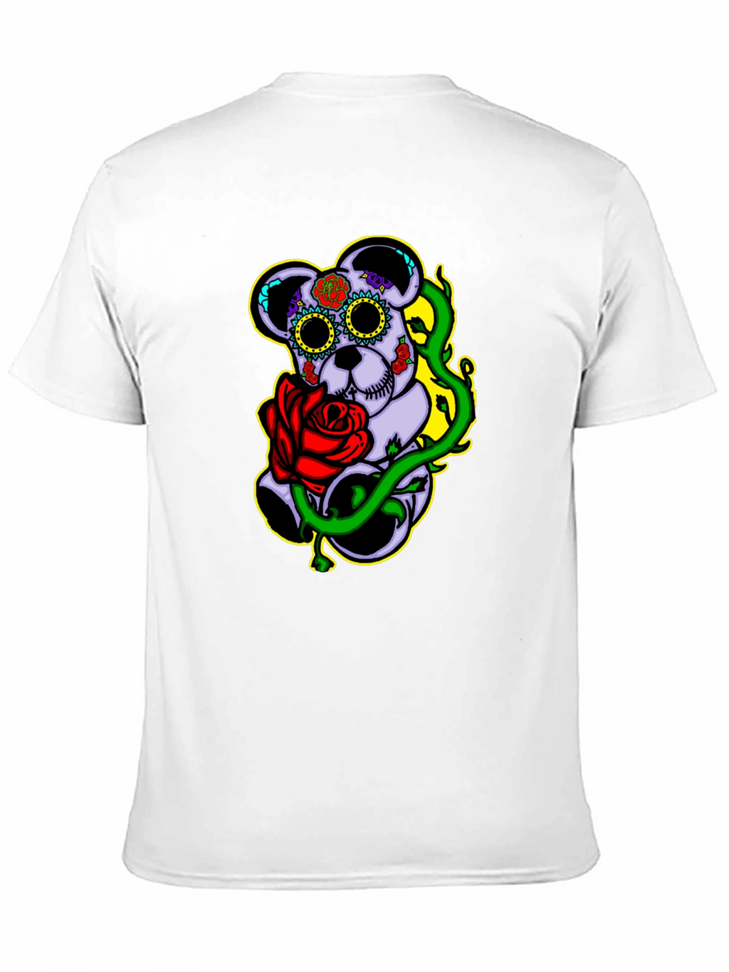 Sugar Skull Bear with Rose Graphic Tee
