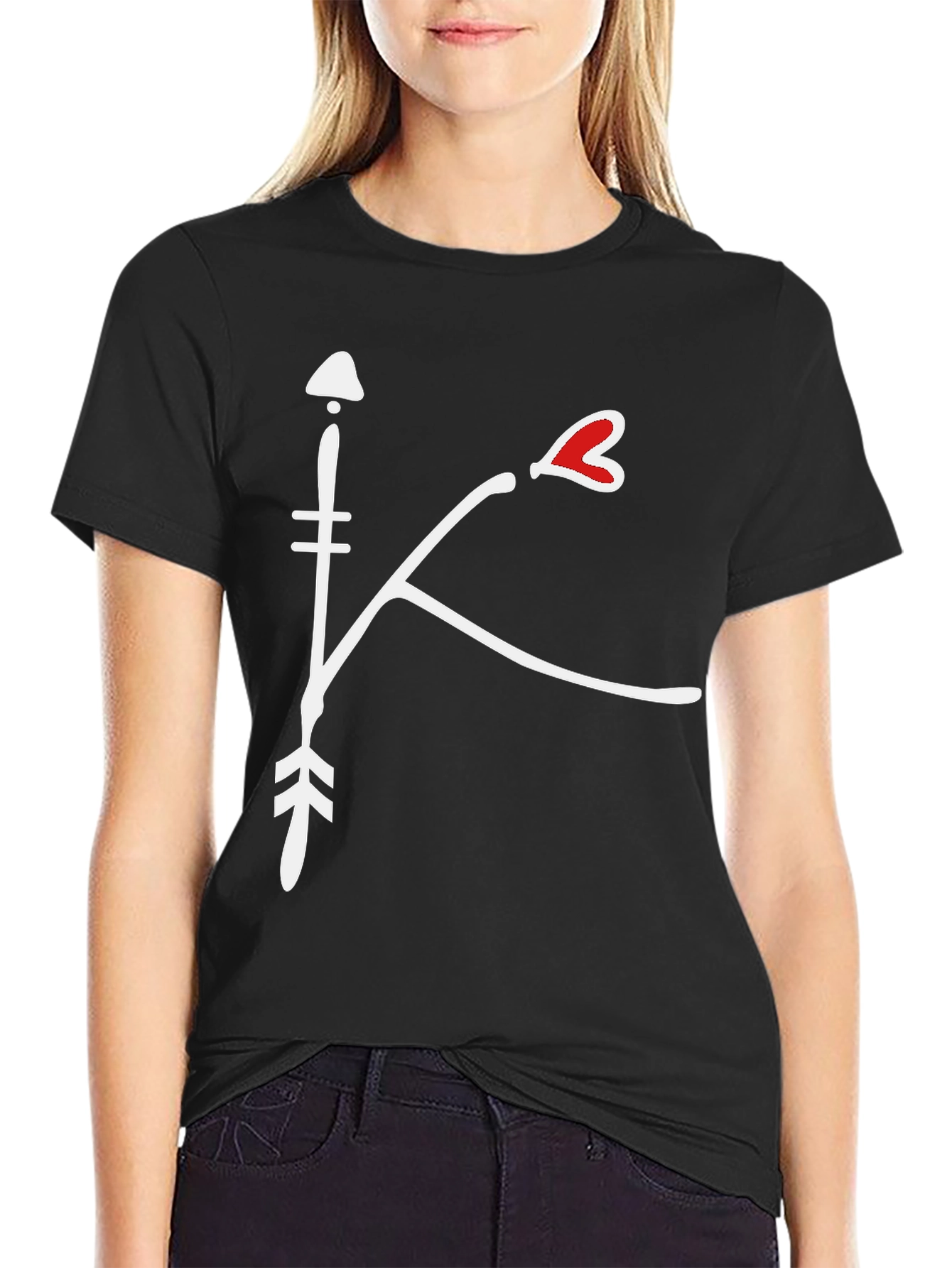 Arrow Heart Initial Tee