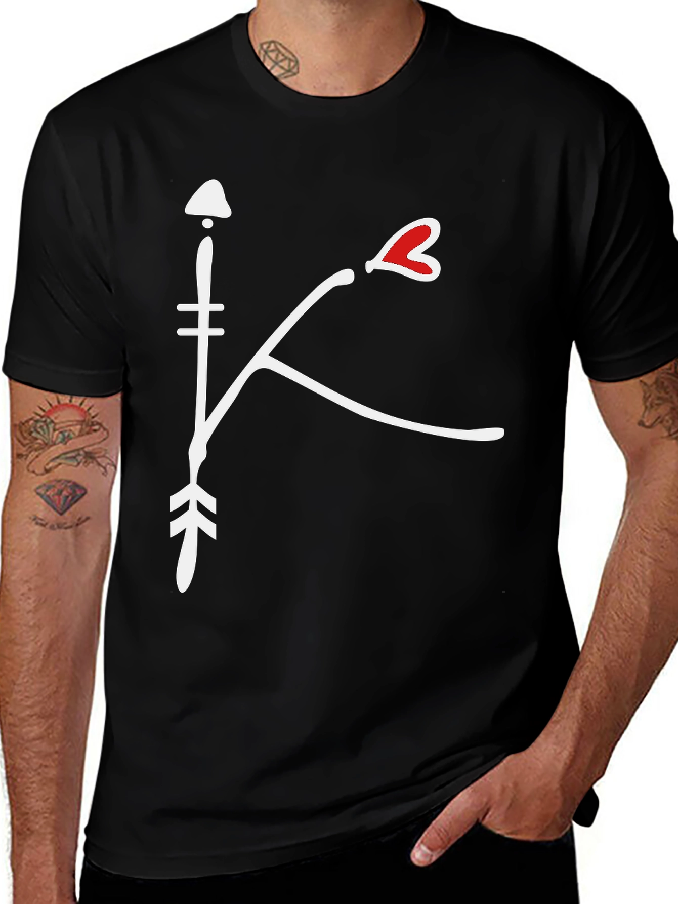 Arrow Heart Initial Tee