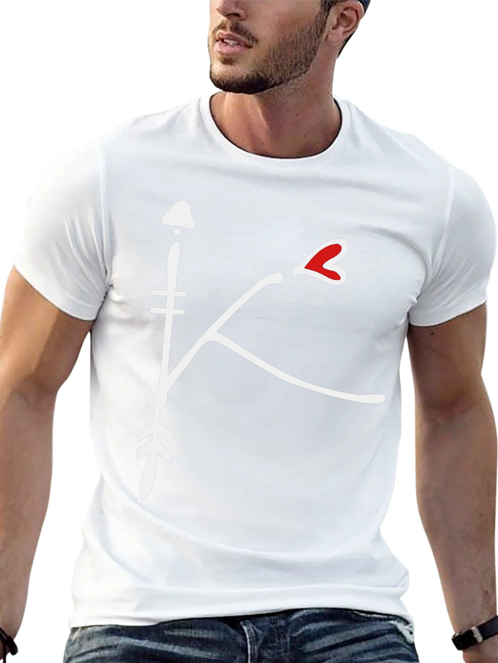 Arrow Heart Initial Tee