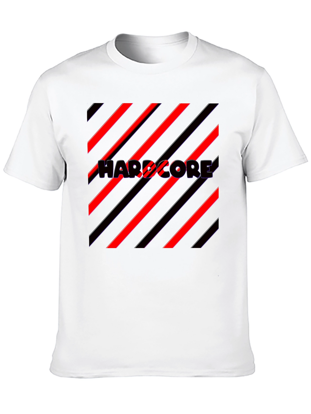 Hardcore Graphic Print Black T-Shirt