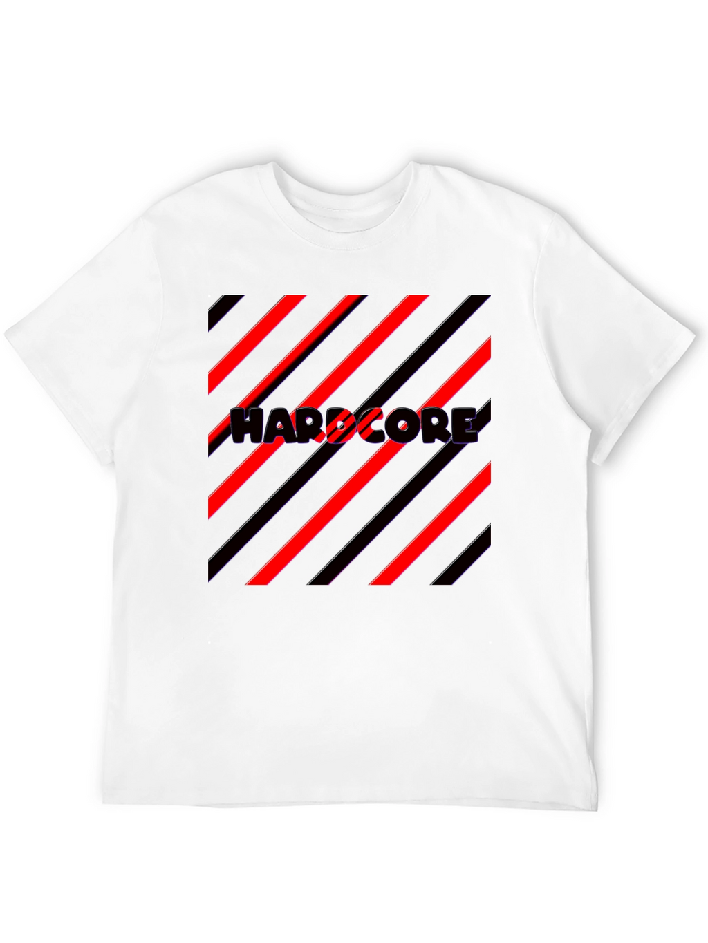 Hardcore Graphic Print Black T-Shirt