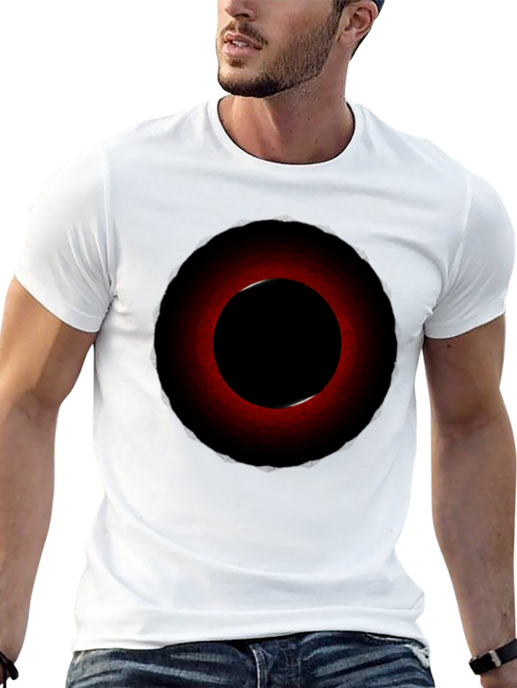 Eclipse Graphic Tee - Red Circle Design