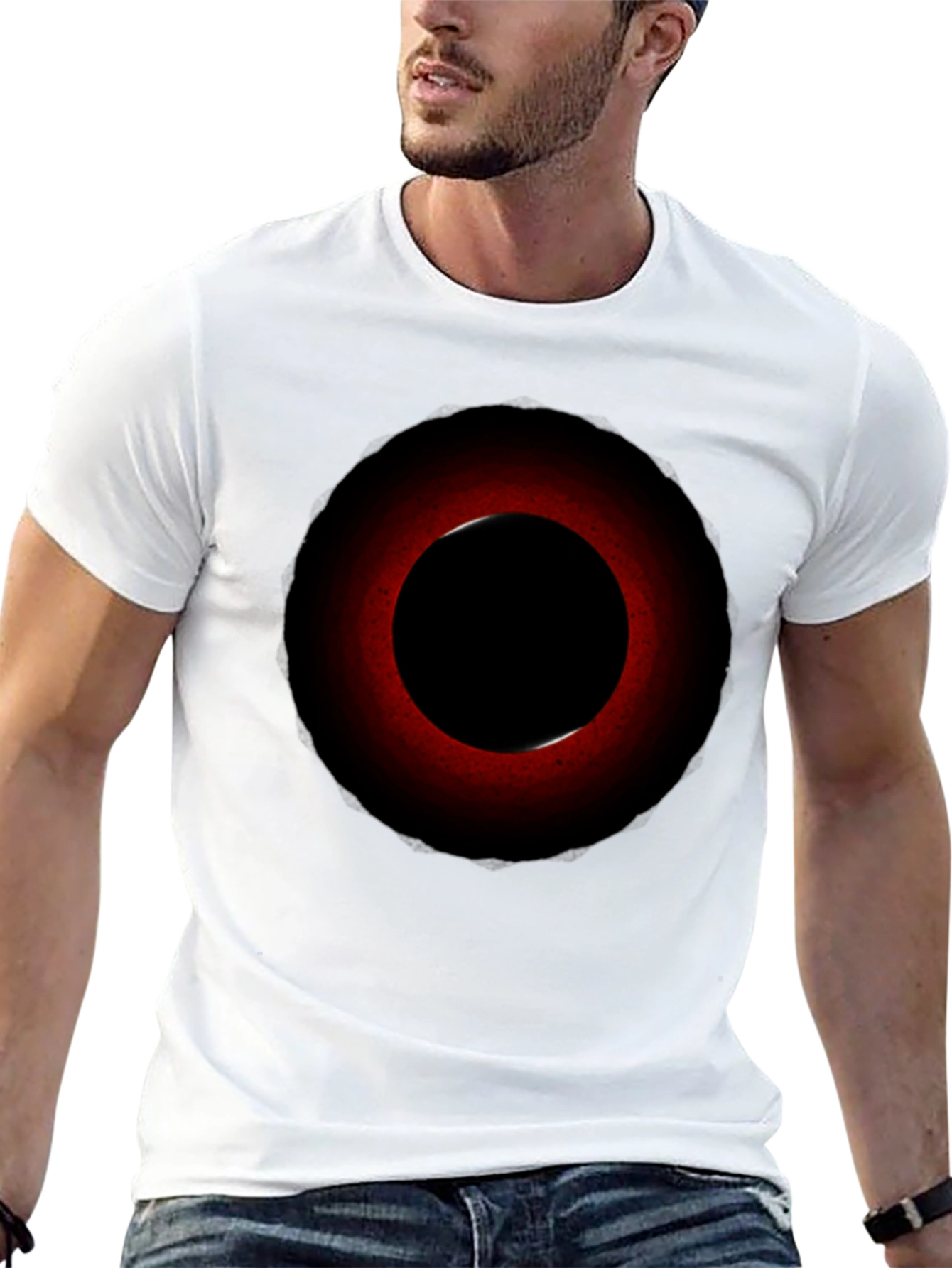 Eclipse Graphic Tee - Red Circle Design