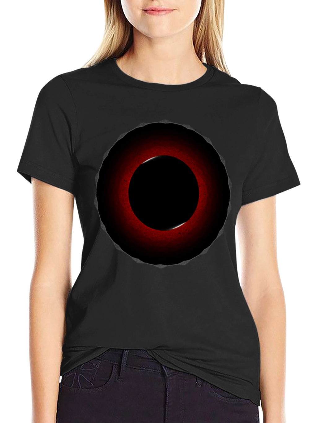 Eclipse Graphic Tee - Red Circle Design