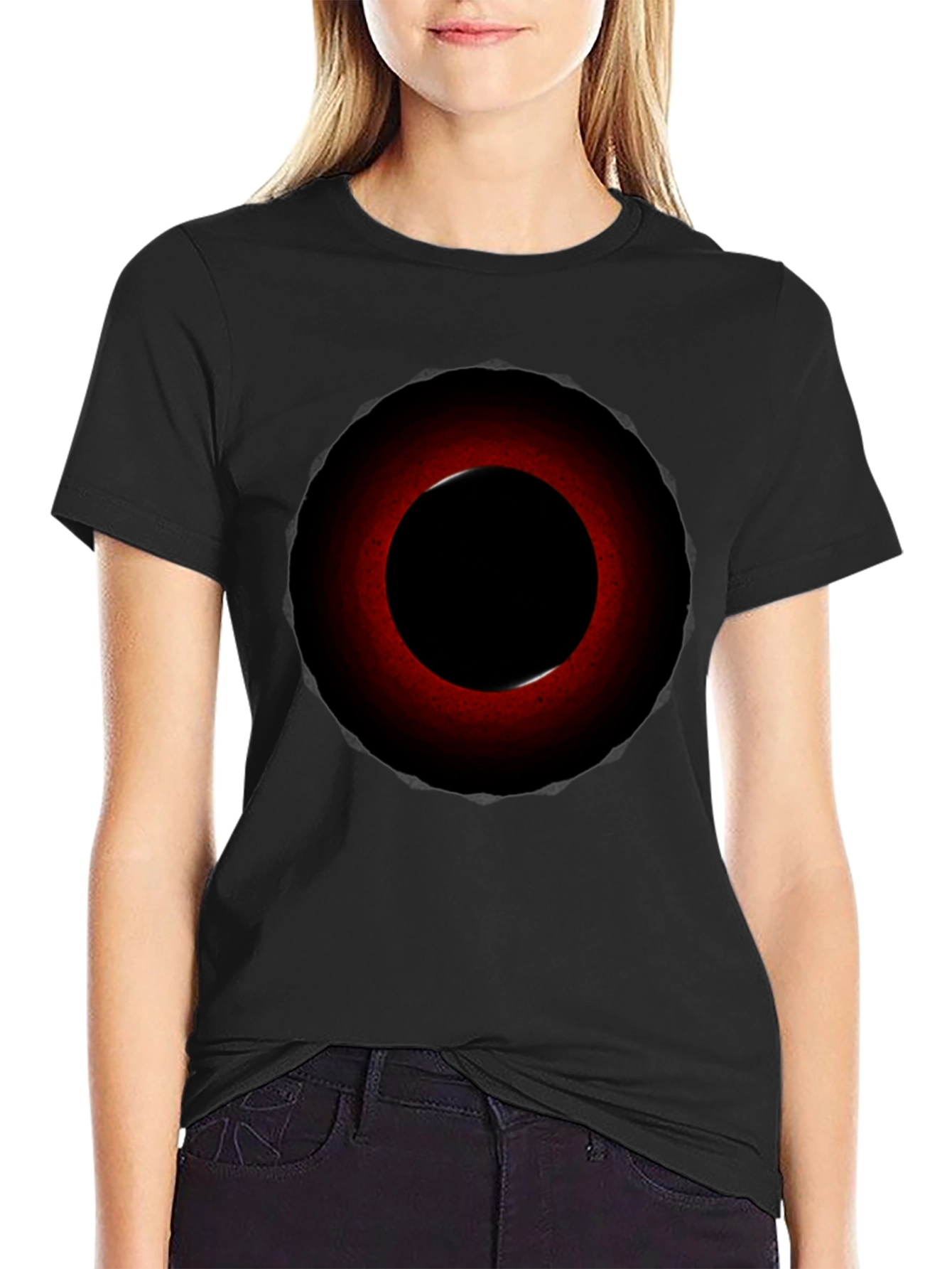 Eclipse Graphic Tee - Red Circle Design