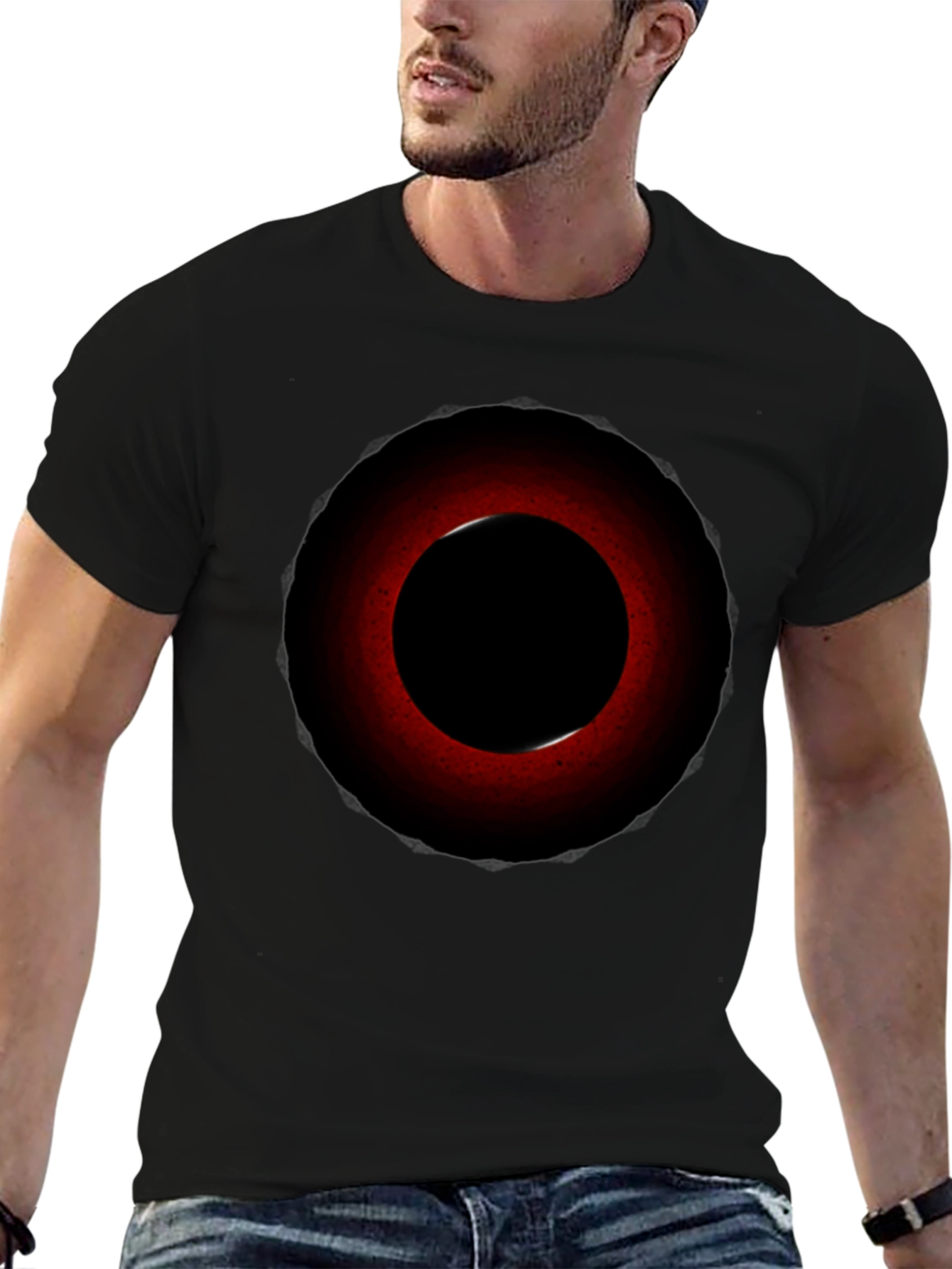 Eclipse Graphic Tee - Red Circle Design