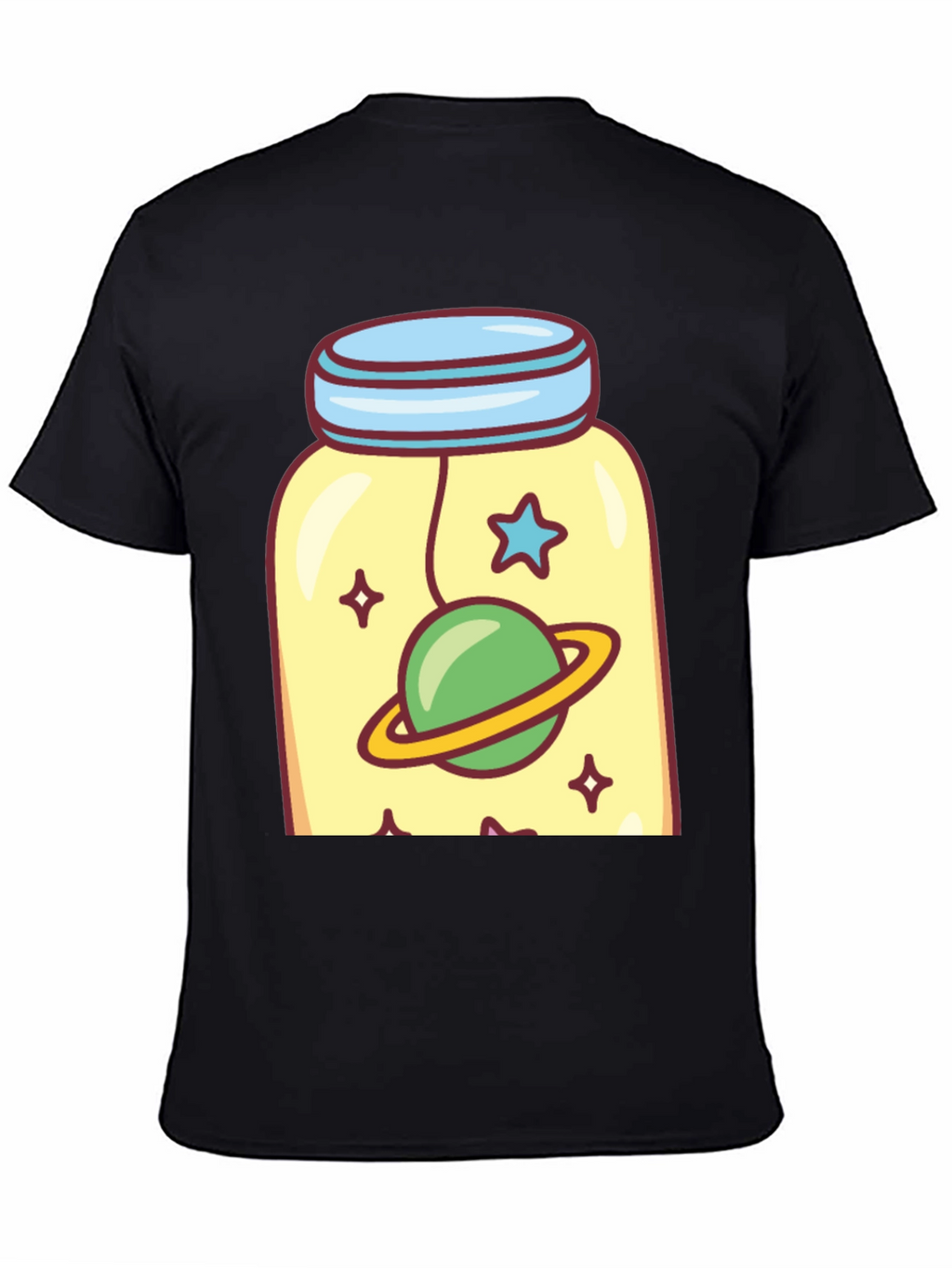 Cosmic Jar Tee - Whimsical Space Design