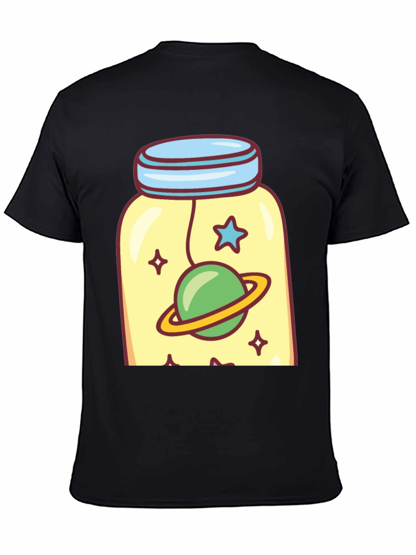 Cosmic Jar Tee - Whimsical Space Design