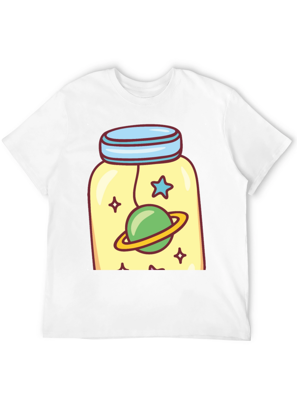 Cosmic Jar Tee - Whimsical Space Design