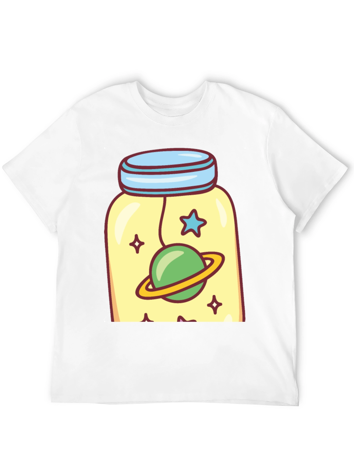 Cosmic Jar Tee - Whimsical Space Design